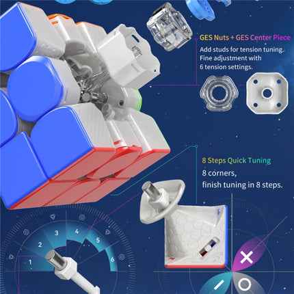 GAN12 Competition Practice Third-Order Magnetic Magic Cube Puzzle Toy, Style: