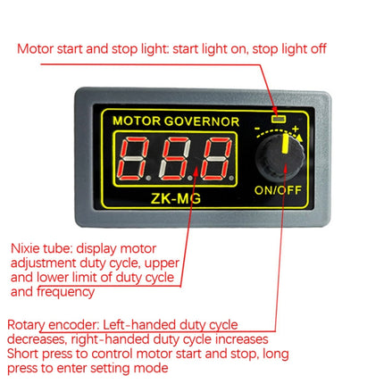 ZK-MG 5-30V High Power PWM DC Motor Governor Digital Display Encoder, 150W