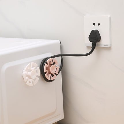 Organizador de cables con gancho de pasta sin dejar rastro, 6 unidades, para enrollar cables de datos y cables de alimentación