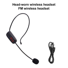 FM Microphone Wireless Headset Small Amplifier Head-Worn Microphone