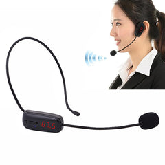 FM Microphone Wireless Headset Small Amplifier Head-Worn Microphone