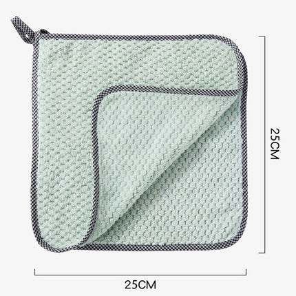 4pcs Hand Towel Hangable Dishcloth Kitchen Rag Non-Stick Oil Absorbent Towel