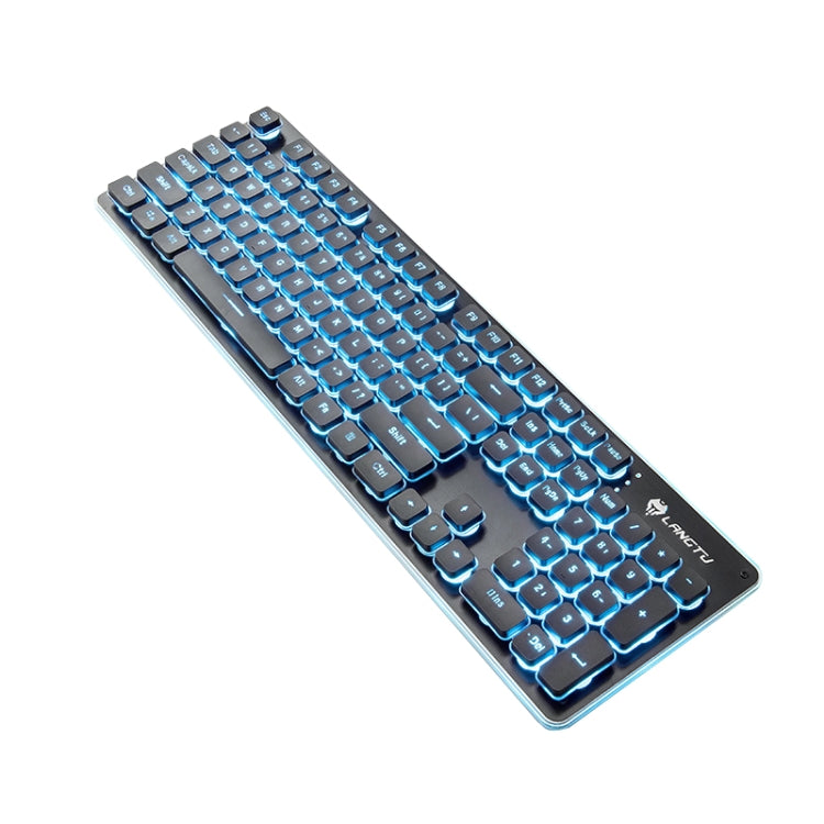 LANGTU L1 104 Keys USB Home Office Film Luminous Wired Keyboard, Cable Length:1.6m, L1 Orange Light Black, L1 Ice Blue Light Silver White, L1 Ice Blue Light Black, L1 White Light Pink