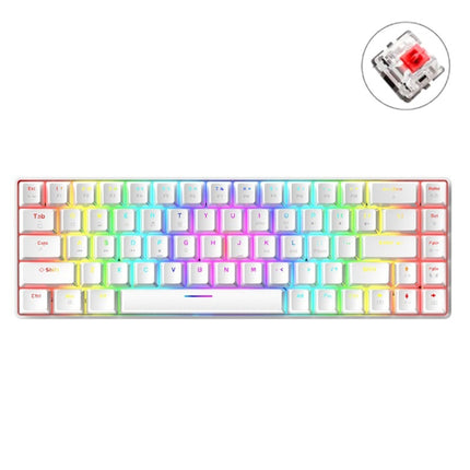 ZIYOU LANG T8 68 Keys RGB Luminous Gaming Mechanical Keyboard, Cable Length:1.6m, T8 Black Green Shaft, T8 Black Tea Shaft, T8 White Green Shaft, T8 White Red Shaft, T8 Blue Green Shaft, T8 Pink Green Shaft