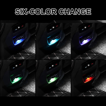 2 PCS Car USB Atmosphere Light LED Decorated Lighting Light, Colorful Adjustable