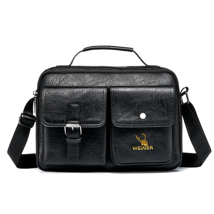 WEIXIER 9558 Large Capacity Men Bag Retro Shoulder Bag, Black, Light Brown, Dark Brown