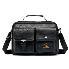 WEIXIER 9558 Large Capacity Men Bag Retro Shoulder Bag, Black, Light Brown, Dark Brown