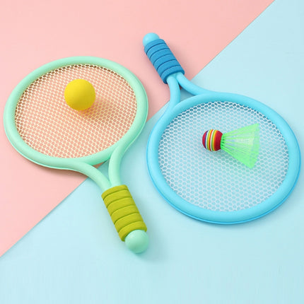 1 Pair Children Badminton Tennis Racket Outdoor Sports With Two Balls, Blue, Pink, Green, Blue Pink, Pink Green