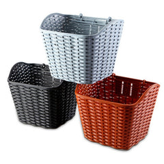 Bicycle Waterproof Basket with Cover Front Handlebar Bike Basket, Black, Brown, Grey