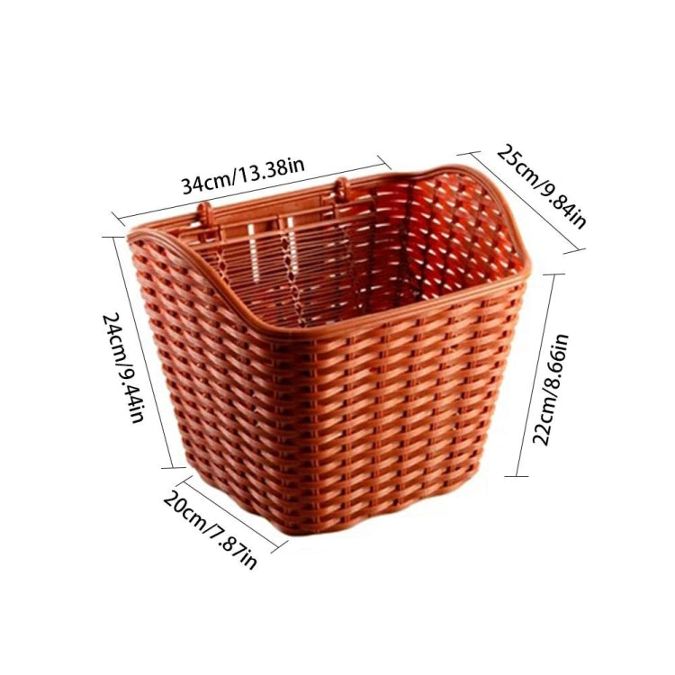 Bicycle Waterproof Basket with Cover Front Handlebar Bike Basket, Black, Brown, Grey