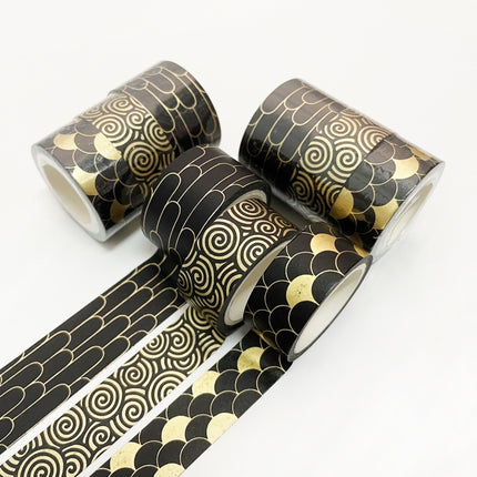 3 Rolls / Set 8958 5m Paper Bronzing Wallet Tape Set, Marble, Water Ripple, Gilt Pattern, Three-color Plaid, Star Sea, Cloud Pattern, Broken Leaves Pattern, Treasure Phase Pattern