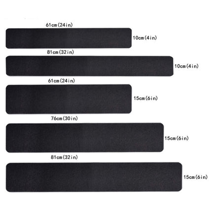 15 PCS PEVA  Rubber Non-marking Step Non-slip Tape,Size:, 10 x 60cm, 10 x 81cm, 15 x 61cm, 15 x 76cm, 15 x 81cm