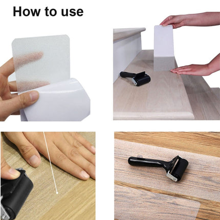 15 PCS PEVA  Rubber Non-marking Step Non-slip Tape,Size:, 10 x 60cm, 10 x 81cm, 15 x 61cm, 15 x 76cm, 15 x 81cm