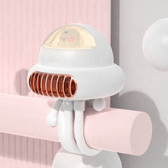 Stroller Portable Multi-Function Silent Octopus Bladeless Fan, White, Yellow, Pink