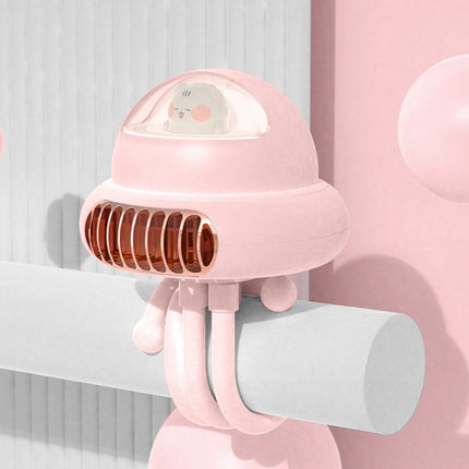 Stroller Portable Multi-Function Silent Octopus Bladeless Fan, White, Yellow, Pink