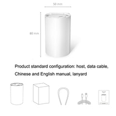 N1 Mini Portable USB Leafless Hanging Neck Fan, Mini Fan White