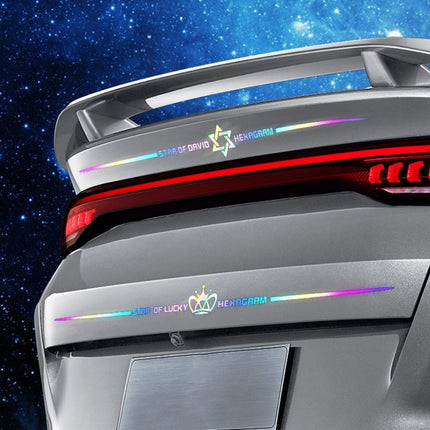 2pcs 60cm Colorful Laser Car Stickers Body Scratches Cover Car Stickers
