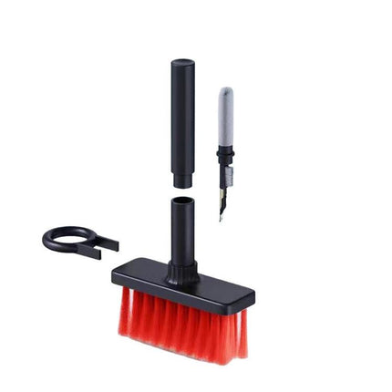 2 PCS 5 in 1 Ohrhörer-Reinigungsstift + Tastatur-Reinigungsbürste + Tastenkappen-Abzieher, Weiß, Rot Weiß, Rot Schwarz