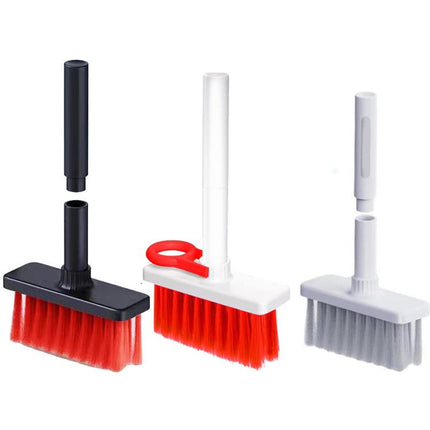 2 PCS 5 in 1 Ohrhörer-Reinigungsstift + Tastatur-Reinigungsbürste + Tastenkappen-Abzieher, Weiß, Rot Weiß, Rot Schwarz