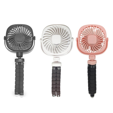 Octopus Stroller Deformation Fan Desktop Portable Handheld USB Small Fan, 1200mAh White, 1200mAh Pink, 1200mAh Black, 2200mAh White, 2200mAh Pink, 2200mAh Black