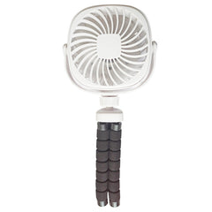 Octopus Stroller Deformation Fan Desktop Portable Handheld USB Small Fan, 1200mAh White, 1200mAh Pink, 1200mAh Black, 2200mAh White, 2200mAh Pink, 2200mAh Black