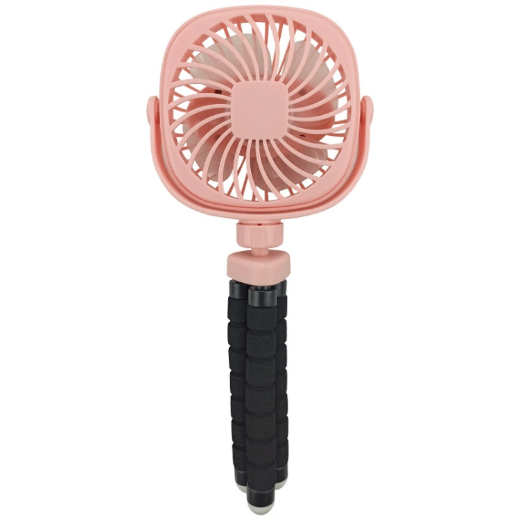 Octopus Stroller Deformation Fan Desktop Portable Handheld USB Small Fan, 1200mAh White, 1200mAh Pink, 1200mAh Black, 2200mAh White, 2200mAh Pink, 2200mAh Black