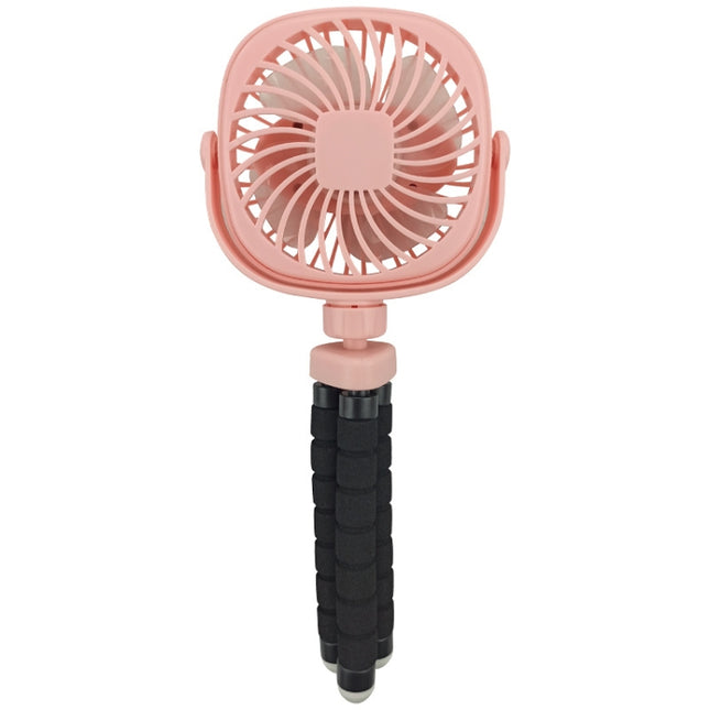 Octopus Stroller Deformation Fan Desktop Portable Handheld USB Small Fan, 1200mAh White, 1200mAh Pink, 1200mAh Black, 2200mAh White, 2200mAh Pink, 2200mAh Black