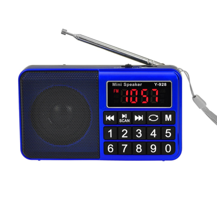 Y-928 FM Radio LED Display MP3 Support  TF Card U Disk, Red, Gold, Blue, Black