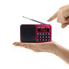 Y-928 FM Radio LED Display MP3 Support  TF Card U Disk, Red, Gold, Blue, Black