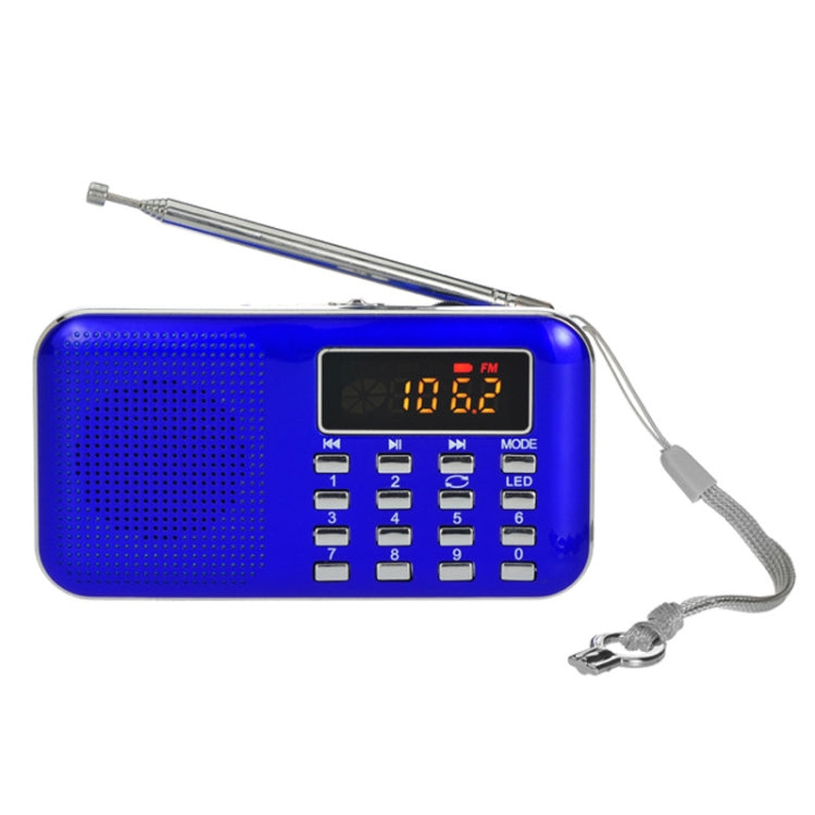 L-218AM  MP3 Radio Speaker Player Support TF Card USB with LED Flashlight Function, Gold, Black, Blue, White, Red
