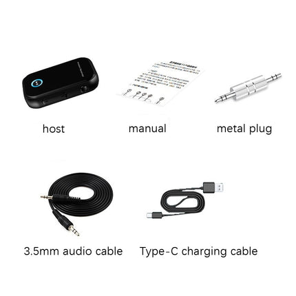 Car Bluetooth 5.0 Audio Receiver 3.5mm Bluetooth Converter, 5.0 Audio Receiver