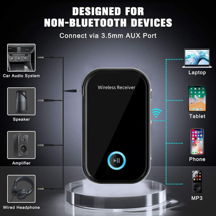 Car Bluetooth 5.0 Audio Receiver 3.5mm Bluetooth Converter, 5.0 Audio Receiver