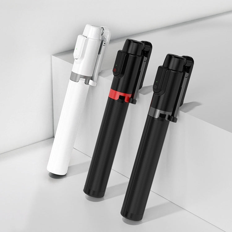 Desktop Multi-Function Live 1.3m Tripod Portable Integrated Bluetooth Selfie Rod, Black Red, Black, White Silver
