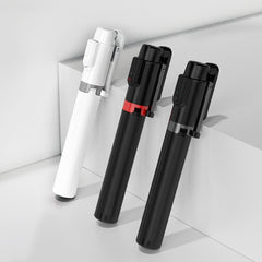 Desktop Multi-Function Live 1.3m Tripod Portable Integrated Bluetooth Selfie Rod, Black Red, Black, White Silver