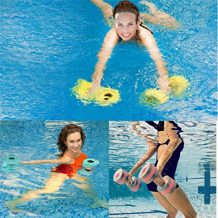 1pair Water Floating Dumbbell EVA Foam Swimming Pool Exercise Adjustable Dumbbell