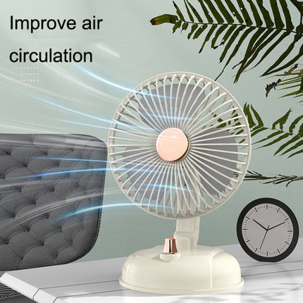 F10 Portable Quiet Desktop Retro Moving Head USB Fan, F10 Milk White, F10 Bean Green