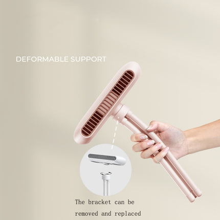 Handheld Mini USB Charging Desktop Portable Stroller Octopus Fan, White, Pink