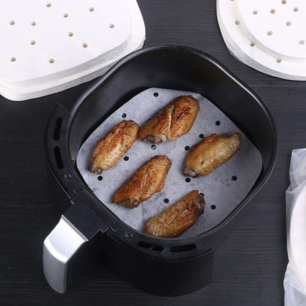 Air Fryer Special Paper Pad Grilled Meat Paper Oil Absorbed Paper, Color Random Delivery, Square Without Hole (21.5cm), Square With Hole (23cm), Square Without Hole (23cm), Square With Hole (24cm), Square Without Hole (24cm), Square With Hole (25cm)���...