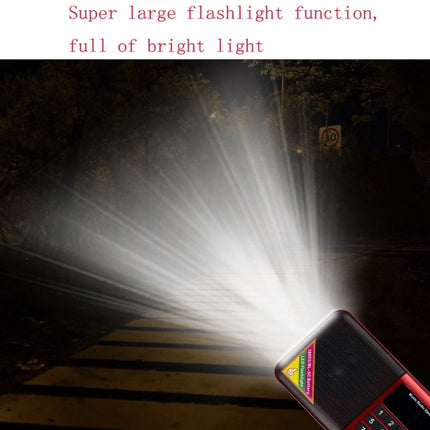 Bluetooth Card Radio Digital FM Player, Specifications: Y-509FM (No Solar Panel), Red, Gold, Blue, Black