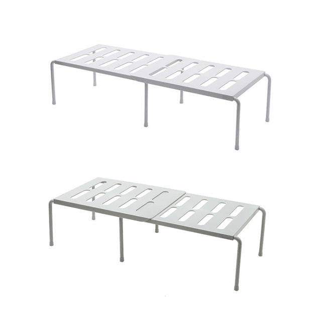 2460 Retractable Multifunctional Kitchen Shelf, White, Grey