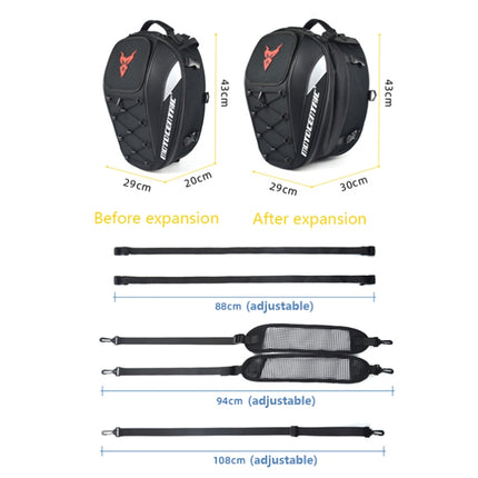 MOTOCENTRIC 11-MC-0102 Motorcycle Rear Seat Helmet Bag
