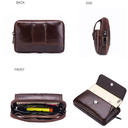 BULL CAPTAIN  Leather Multifunctional Waist Bag For Men, Brown-05, Brown-07, Brown-08, Brown-10, Brown-04, Brown-06, Brown-09, Black-05, Black-07, Black-08, Black-10, Black-04, Black-09