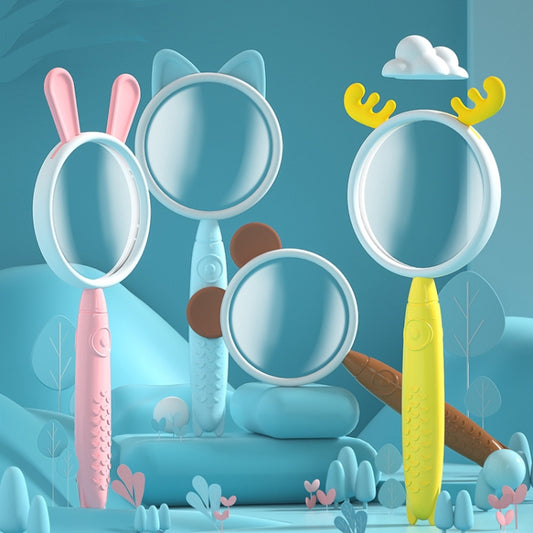 3x Magnifying Glass HD Cartoon Magnifying Glass Toy Gift For Children, Pink Rabbit, Coffee Bear, Blue Kitten, Yellow Deer