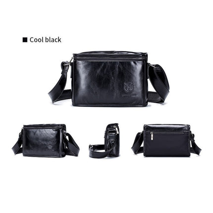 BULL CAPTAIN Leather Shoulder Messenger Bag For Men