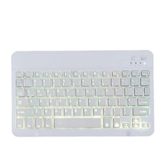 78 Keys 10 Inch RGB Colorful Backlit Bluetooth Keyboard For Mobile Phone / Tablet, Black, White