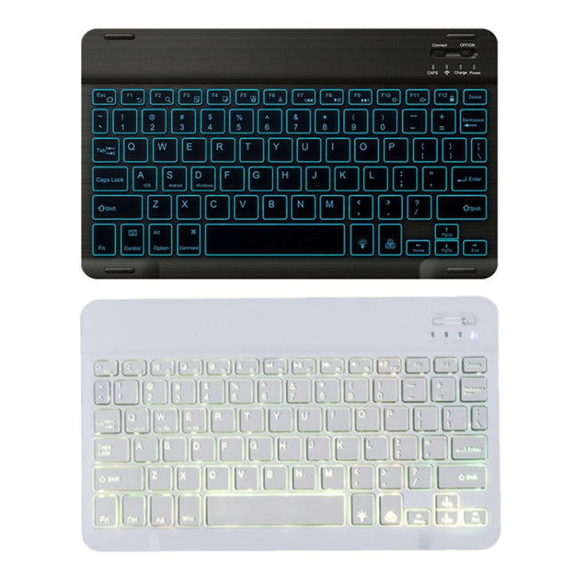 78 Keys 10 Inch RGB Colorful Backlit Bluetooth Keyboard For Mobile Phone / Tablet