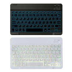 78 Keys 10 Inch RGB Colorful Backlit Bluetooth Keyboard For Mobile Phone / Tablet, Black, White