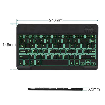 78 Keys 10 Inch RGB Colorful Backlit Bluetooth Keyboard For Mobile Phone / Tablet