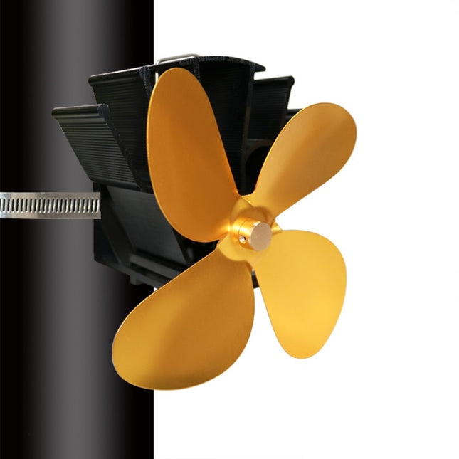 YL603 Thermodynamic Magnetless Wall Mounted Fireplace Fan, Black, Gold, Silver, Gray, Red, Bronze, Rose Red, Blue