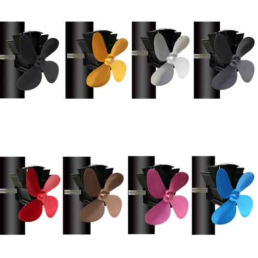 YL603 Thermodynamic Magnetless Wall Mounted Fireplace Fan, Black, Gold, Silver, Gray, Red, Bronze, Rose Red, Blue